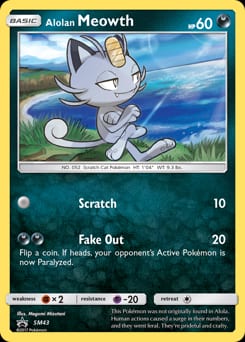SM Black Star Promos Alolan Meowth #SM43 card