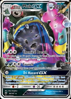 2017 Burning Shadows Alolan Muk-GX #84 card
