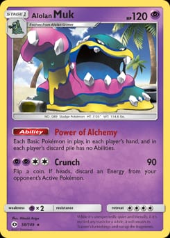 2017 Sun & Moon Alolan Muk #58 card