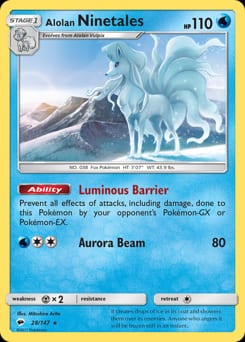 Burning Shadows Alolan Ninetales #28 card