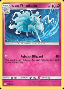 Cosmic Eclipse Alolan Ninetales #145 card