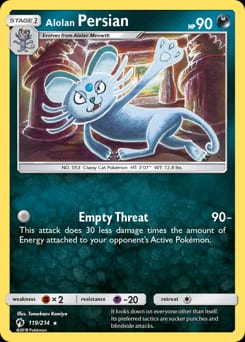 Lost Thunder Alolan Persian #119 card