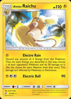 Unified Minds Alolan Raichu #57 card