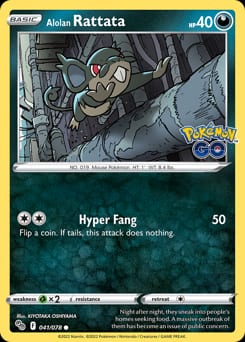Pokémon GO Alolan Rattata #41 card