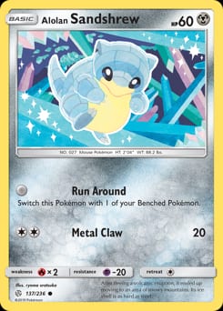 Cosmic Eclipse Alolan Sandshrew #137 card