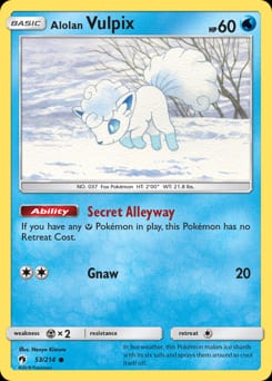 Lost Thunder Alolan Vulpix #53 card