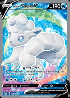 2022 Silver Tempest Alolan Vulpix V #173 card