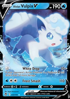 2022 Silver Tempest Alolan Vulpix V #33 card