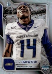 2025 Bowman University Chrome Base Image Variation Refractor Alonza Barnett III #SP-23 card