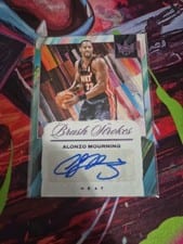 2024-25 Panini Court Kings Brush Strokes Autographs Alonzo Mourning #BR-ALO card