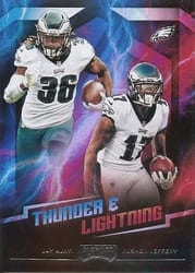 2018 Panini Playoff Thunder & Lightning Alshon Jeffery / Jay Ajayi #15 card