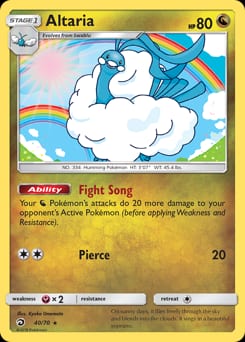 2018 Dragon Majesty Altaria #40 card