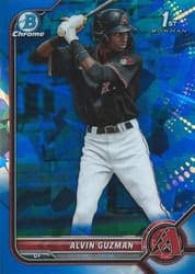 2022 Bowman Sapphire Edition Base Set Alvin Guzman #BCP-18 card