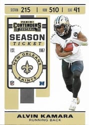 2019 Panini Contenders Base Set Alvin Kamara #79 card