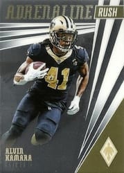 2019 Panini Phoenix Adrenaline Rush Alvin Kamara #18 card