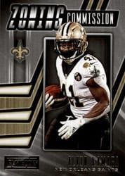 2019 Panini Playbook Zoning Commission Alvin Kamara #16 card