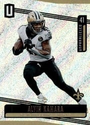 2019 Panini Unparalleled Base Set Alvin Kamara #128 card