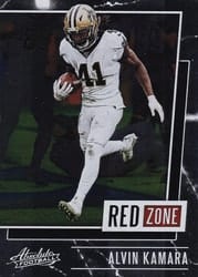 2020 Panini Absolute Red Zone Alvin Kamara #9 card