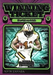2021 Panini Contenders Winning Ticket Alvin Kamara #WT-AKA card