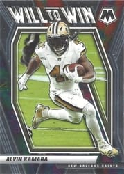 2021 Panini Mosaic Will to Win Alvin Kamara #11 card