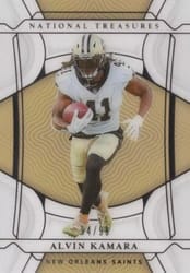 2021 Panini National Treasures Base Set Alvin Kamara #53 card