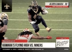 2021 Panini Prestige Highlight Reel Alvin Kamara #HR-AK card