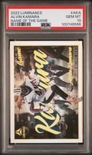 2022 Panini Luminance Names of the Game Alvin Kamara #NM-AKA card