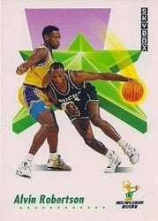 1991-92 SkyBox Base Set Alvin Robertson #163 card
