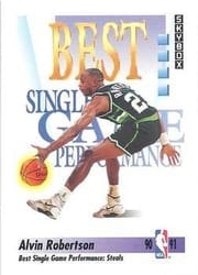 1991-92 SkyBox Base Set Alvin Robertson #312 card