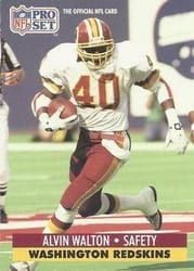 1991 Pro Set Base Set Alvin Walton #323 card