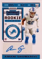 2019 Panini Contenders Base Set Amani Oruwariye #142 card