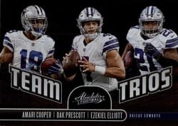 2019 Panini Absolute Team Trios Amari Cooper / Dak Prescott / Ezekiel Elliott #TT-DC card