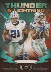 2019 Panini Playoff Thunder & Lightning Amari Cooper / Ezekiel Elliott #4 card