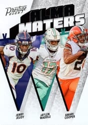 2023 Panini Prestige Alma Maters Amari Cooper/Jaylen Waddle/Jerry Jeudy #4 card
