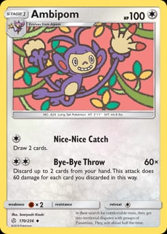 Cosmic Eclipse Ambipom #170 card