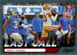 2022 Panini Absolute Last Call Ambry Thomas #LC-19 card