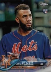 2018 Topps Chrome Base Set Amed Rosario #60b card