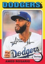 2024 Topps Heritage Mini Base Set Amed Rosario #377 card