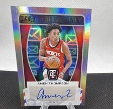 2024-25 Panini Totally Certified Signed Sealed and Delivered Amen Thompson #SD-AMN card