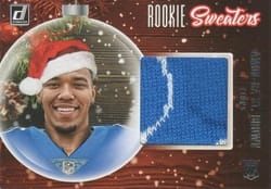 2021 Donruss Rookie Holiday Sweater Amon-Ra St. Brown #RS-ASB card
