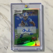 2021 Panini Classics Premium Edition Significant Signatures Amon-Ra St. Brown #178 card