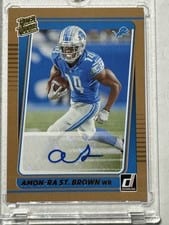 2021 Panini Donruss Amon Ra St. Brown Autograph Bronze #284 card