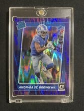2021 Panini Donruss Optic Amon Ra St. Brown Purple Shock #228 card