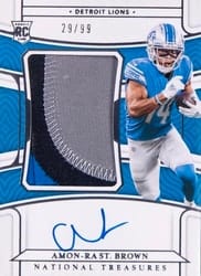 2021 Panini National Treasures Base Set Amon-Ra St. Brown #183 card