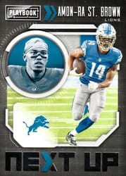 2021 Panini Playbook Next Up Amon-Ra St. Brown #NXT-ASB card