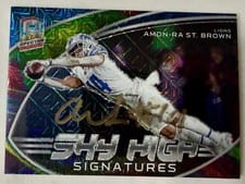 2022 Panini Spectra Sky High Signatures Amon-Ra St. Brown #SKS-AST card