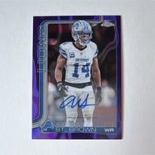 2025 Topps Chrome Autographs Amon-Ra St. Brown #BA-AS card