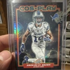2025 Topps Cosmic Chrome Cos Play Amon-Ra St. Brown #CP-21 card