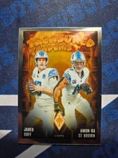 2024 Panini Phoenix Treasured Tandems Amon-Ra St. Brown / Jared Goff #TT-DET card