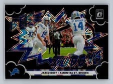2025 Donruss Optic Best Tuddys Amon-Ra St. Brown/Jared Goff #9 card